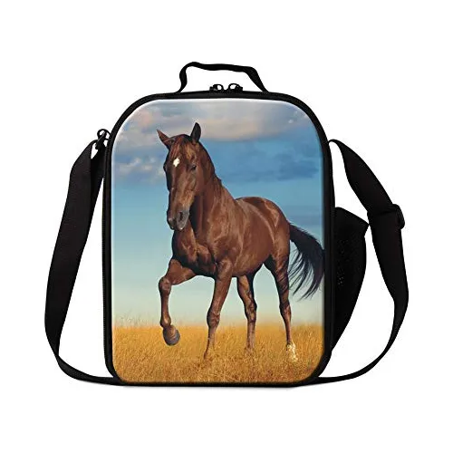 Dispalang Caballo 3d Bolsas De Almuerzo Para Niños J3nh1