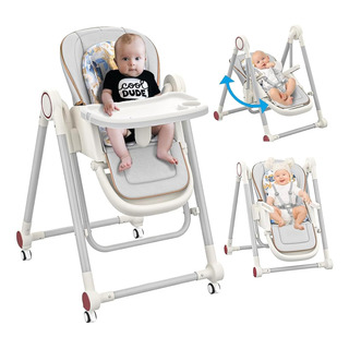 2 En 1 Silla Alta Para Bebé Periqueras Comer Plegable Gris 2 En 1 Silla Alta Para Bebé Periqueras Comer Plegable Gris