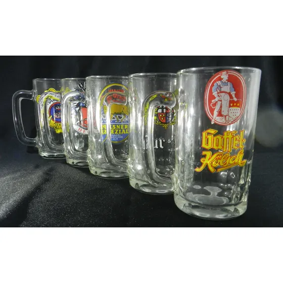 Colección De 5 Vasos Cerveceros Alemanes.