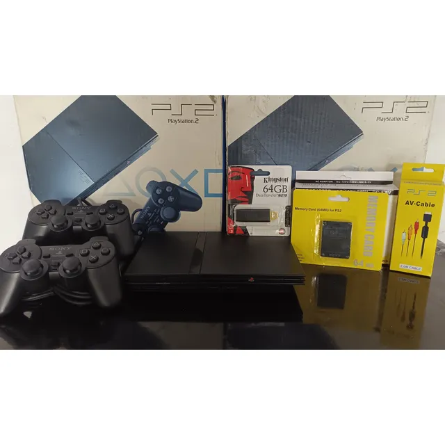Play Station 2 Slim Full Accesorios Chipeado 64gb 50 Juegos