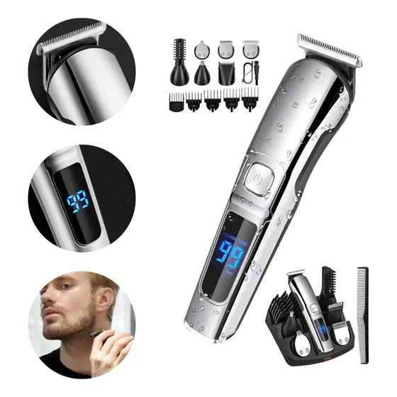 Cortadora De Pelo Kemei Precisión Inalámbrica E Impermeable