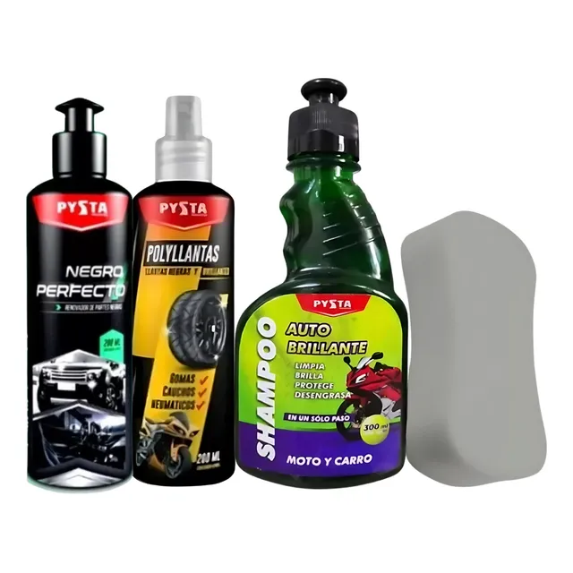 Kit Limpieza Vehiculos 3 Productos Super Promoción + Espuma
