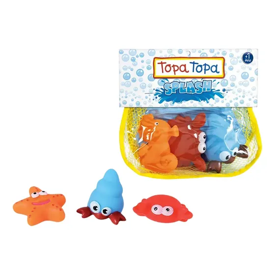 Muñecos Agua Ducha Piscina Didacta X3 Diversion Para Bebes