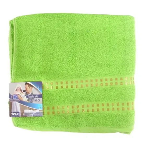 Toallas Verde De Cara Con Decoración Dorada Para Baño70 X 45