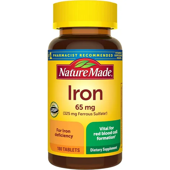 Suplemento, Natures Made Iron 65 Mg 180 Comprimidos