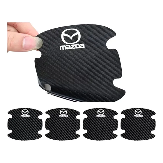 Protector Pegatina Fibra Carbono Mazda 3 6 Cx3 Cx5 Cx30 (4) 