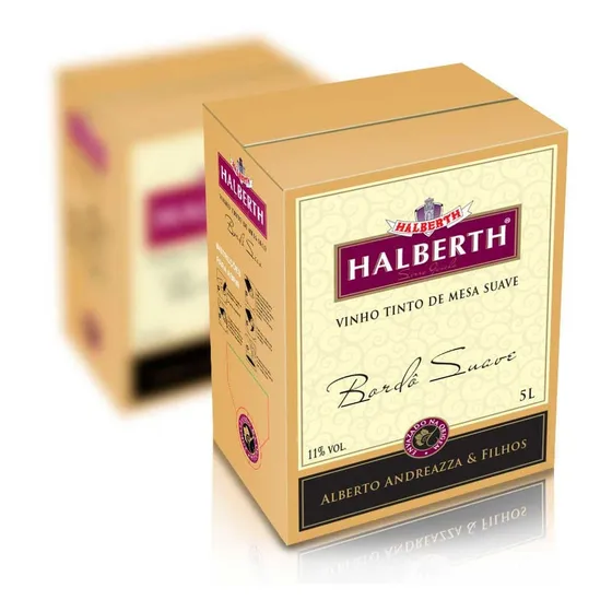 Vinho Halberth Tinto Suave Bordo Bag In Box 5 Litros