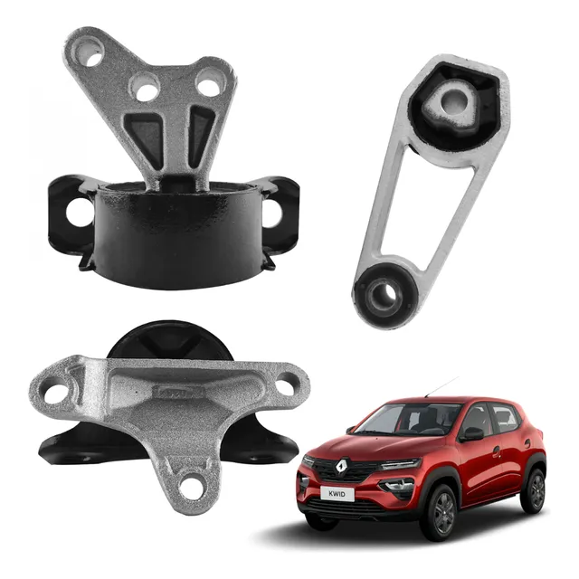 Kit 3 Coxim Motor Câmbio Renault Kwid 2017 18 19 20 21 22