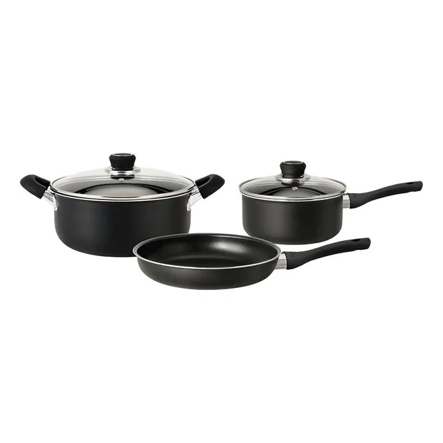 Batería De Cocina Hudson Kitchenware 09-10016n 5 Piezas Anti