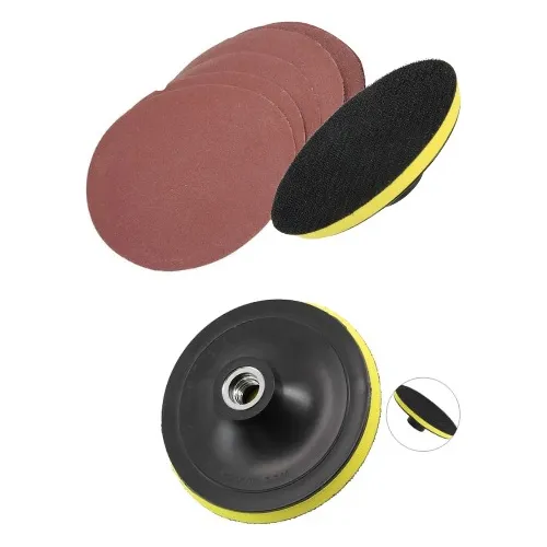 Lija Con Adaptador Para Taladro O Amoladora 180mm/ 5 Lijas