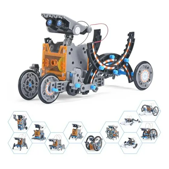 Kit De Robot Solar Stem 12 En 1, Regalo Educativo Para Niños
