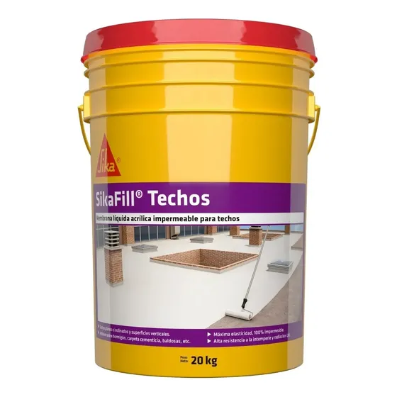 Sikafill Techos X 20 Kg Color Blanco Blanco Mate