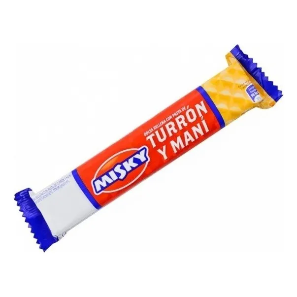 Turrón De Maní Misky Caja X 50 U Colaciones Viandas Merienda