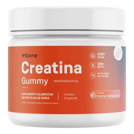 Creatina Monohidratada Gomas Frutas Vermelhas 30un Vitta Me Frutas Vermelhas