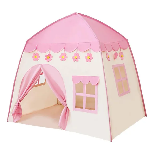 Casa De Campaña Para Niños Niñas Castillo Princesa Color Rosa