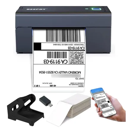 Impressora Térmica Código De Barras E Bluetooth Etiquetas Cinzento Escuro 127/220v
