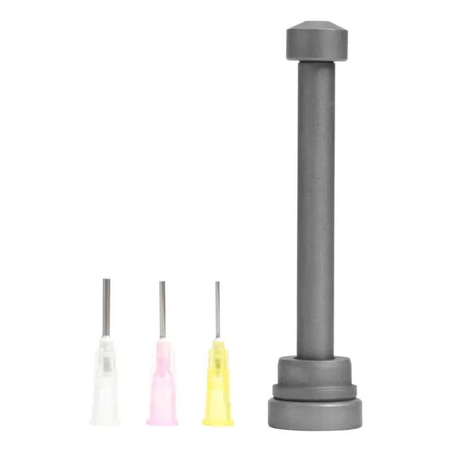 Embolo En Aluminio Para Jeringa Flux Soldadura + 3 Puntas