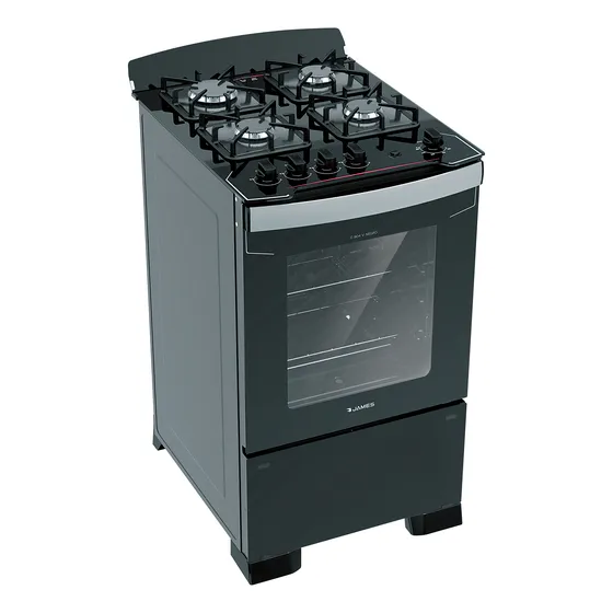 Cocina A Gas James Con Mesa De Vidrio C 804 V