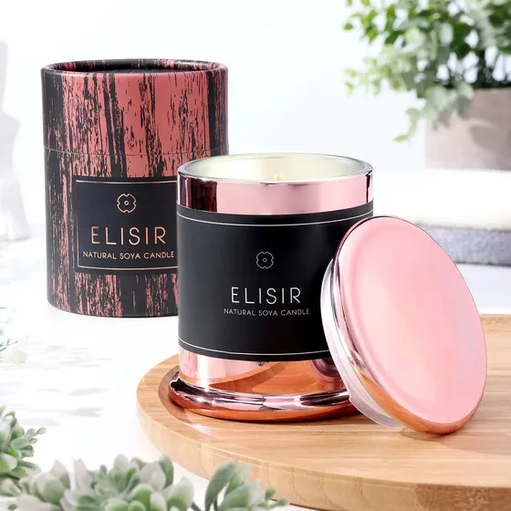 Vela Aroma Intenso Para Descarga Y Fortuna Aroma Intenso A Vainilla Para Relajar Y Seducir Vela Aromatica De Lujo 100% Cera De Soja Wakeshome