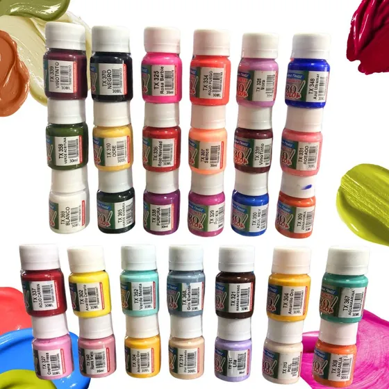 Pintura Tela Oro 30ml Pack X 4 - Premium Tx