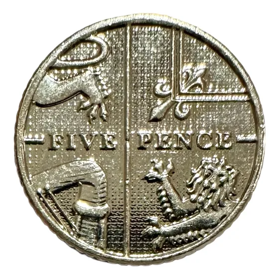 Inglaterra - 5 Pence - Año 2014 - Km #1109 - Escudo