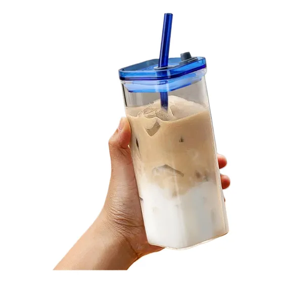 Nueva Taza De Vidrio Cuadrada Resistente Al Calor 2025 Con P