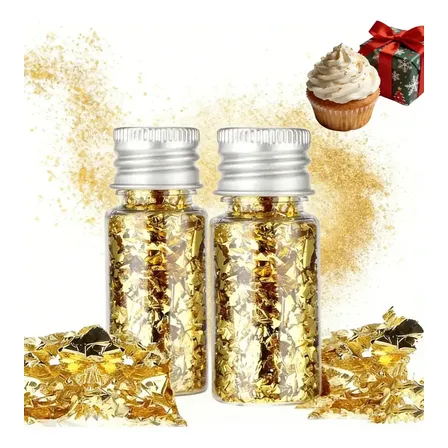 Hoja Oro Autoadherible Para Pintura Y Manualidades 2botellas