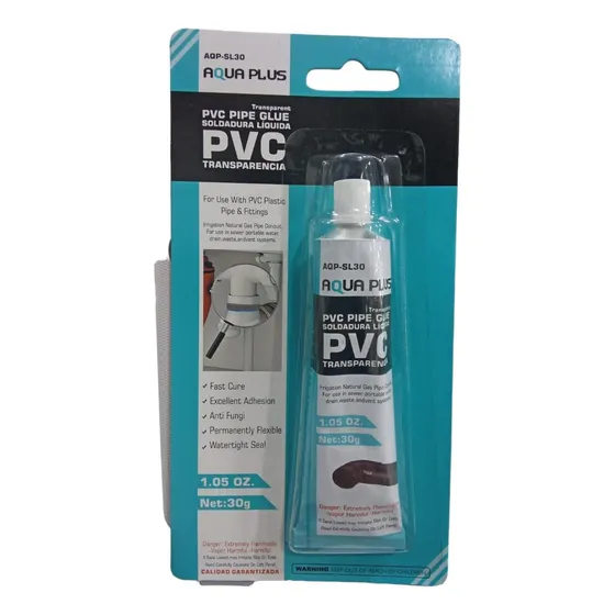 Pegamento Liquido / Soldador Para Pvc / Aqua Plus 1.05 Oz