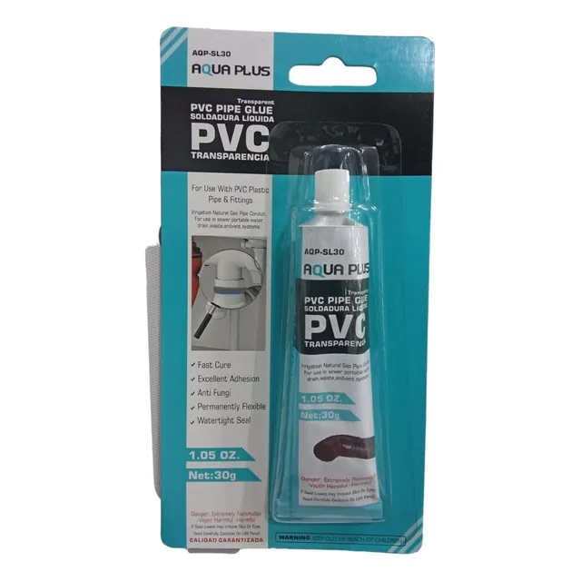 Pegamento Liquido / Soldador Para Pvc / Aqua Plus 1.05 Oz
