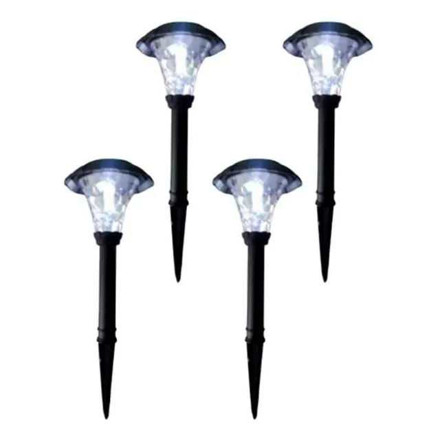 Lampara Led Antorcha Tipo Farol Con Panel Solar Y Estaca