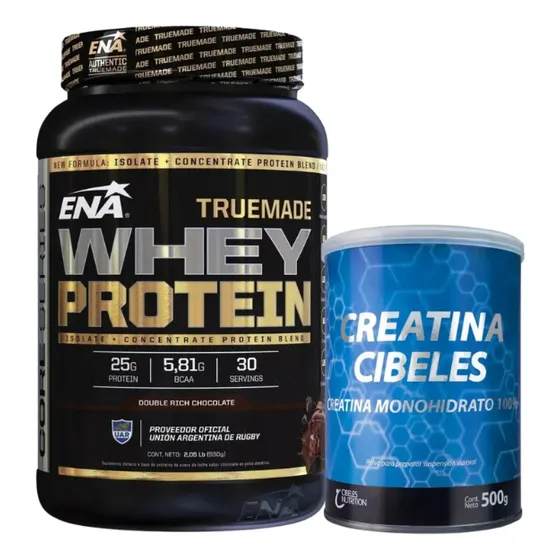 Combo Whey Protein Ena Sport 2lb + Creatina Cibeles 500g