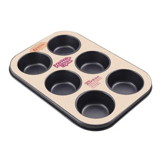 Molde Para Cupcakes Muffins Kekes X6 Divisiones Reposteria 