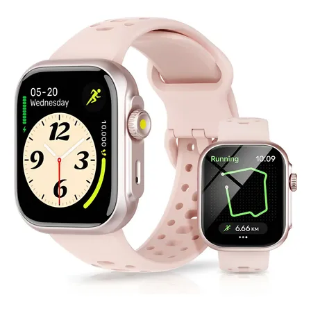 Relógio Smartwatch Bettdow Fb041 Esportivo Alexa E Gps 1.85 Rosa Preto