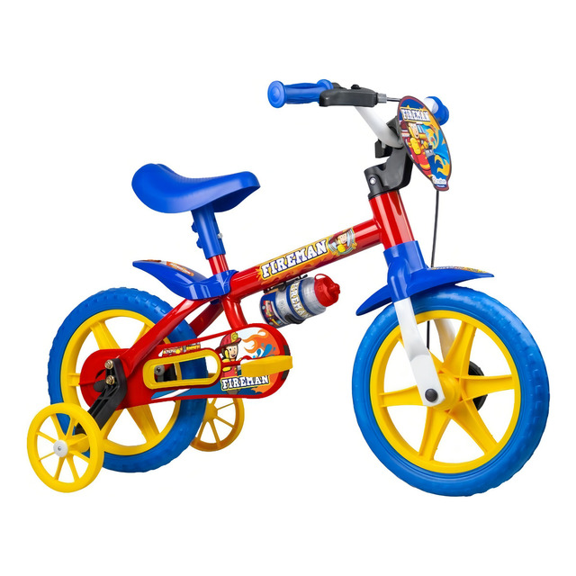 Bicicleta Infantil Aro 12 Fireman Nathor Cor Vermelho Bicicleta Infantil Aro 12 Fireman Nathor Cor Vermelho