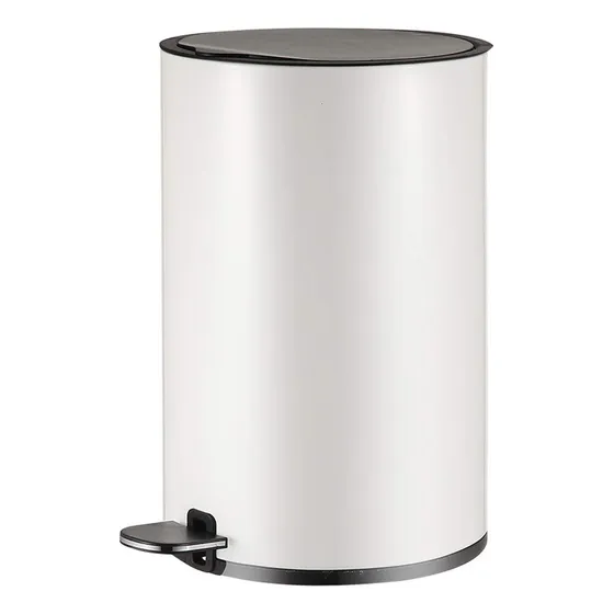 Bote Basura Pedal Portatil Tapa Cubo Desmontable Acero Para