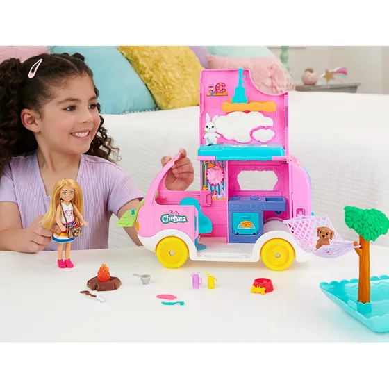 Barbie Vehículo De Juguete Chelsea Nuevo Camper Multicolor