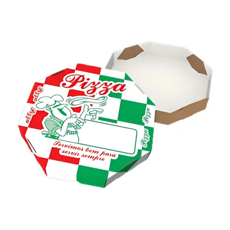 Caixa De Pizza Embalagem Delivery Oitavada 35cm Fardo 25un Branco