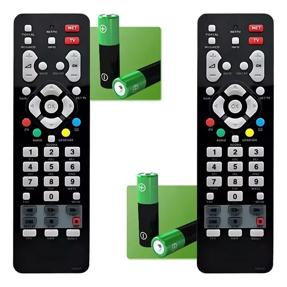 Kit 2 Controles Remoto Compatível Com Aparelhos Tv Claro Net