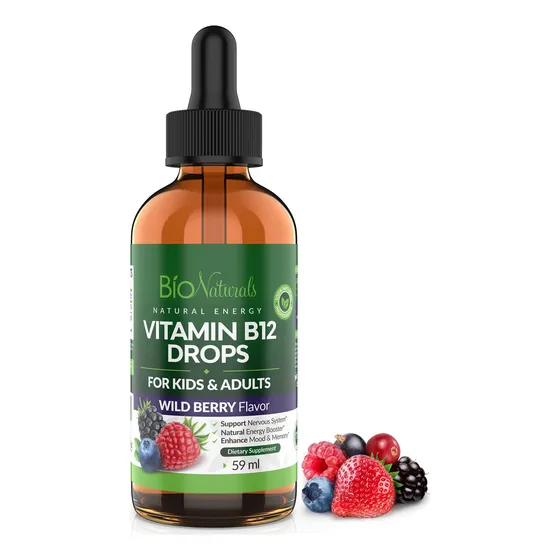 Gotas Líquidas De Vitamina B12 Bio Naturals, 60 Ml, Sublingu