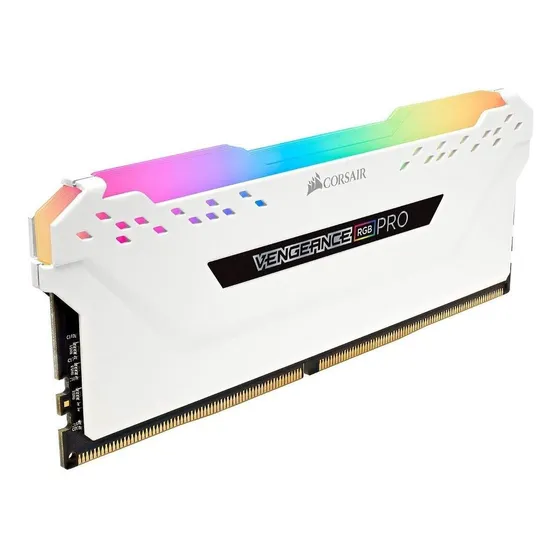 Memória RAM Vengeance RGB Pro branco 16GB 2 Corsair CMW16GX4M2C3200C16