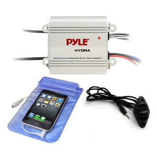 Amplificador Marino Pyle 200w Rms Con Bluetooth - Pack Amplificador Marino Pyle 200w Rms Con Bluetooth - Pack
