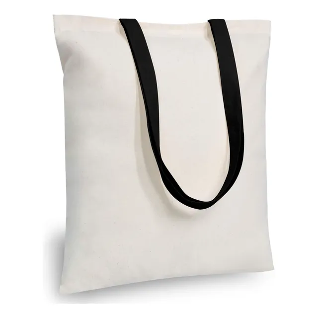 Bolsas De Tela De Algodón, Paquete De 5, Negro/natural