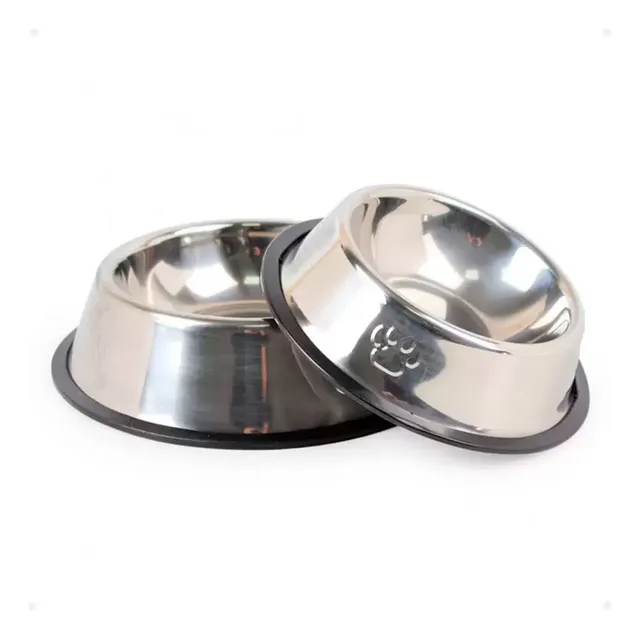 Plato Comedero Acero Inoxidable Para Perro Y Mascota Otec