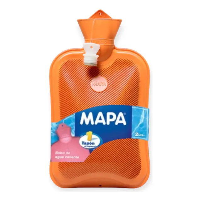 Bolsa De Agua Caliente 2lts Mapa Clasica Con Tapón Rosca