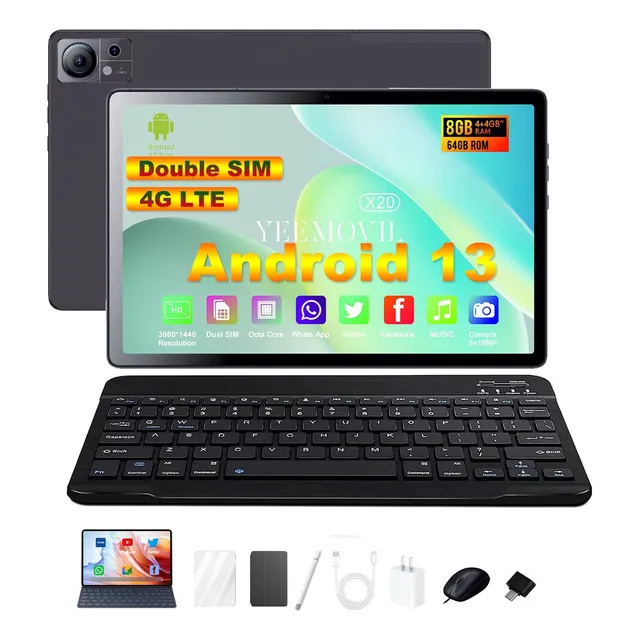 Yeemovil Tablet Con Funda X20 Tab 8+64gb 10.1  8600mah
