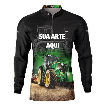Kit 80 Camisa Agro Térmica Preta Pesca Uniforme Logo Uv50+ Kit 80 Camisa Agro Térmica Preta Pesca Uniforme Logo Uv50+
