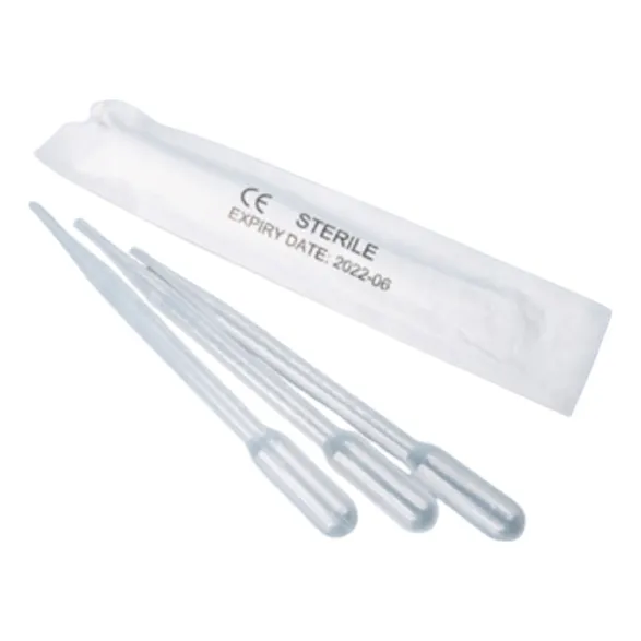 Pipeta Pasteur 3ml Estéril Individual - Cja 100ud