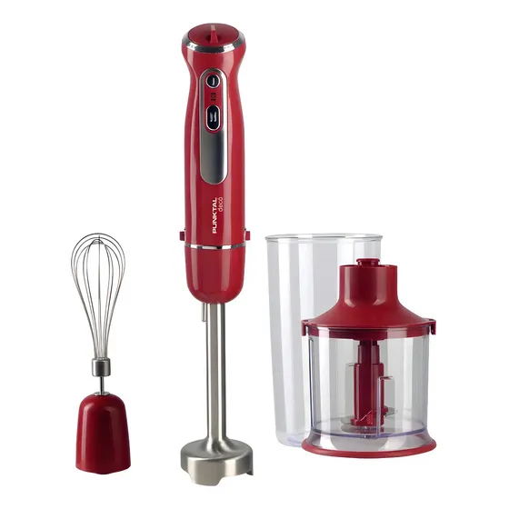 Mixer Punktal PK-596 MA con Batidor Vaso Picadora 600w Rojo | Cuotas sin interés
