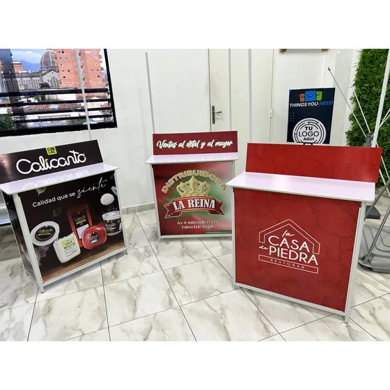 Stand Publicitario Personalizado De Metal Y Mdf Pvc 80x80 M