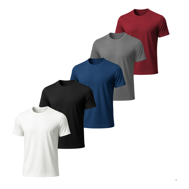 Kit 5 Camiseta Masculina Dryfit Básica Lisa Tradicional Kit 5 Camiseta Masculina Dryfit Básica Lisa Tradicional